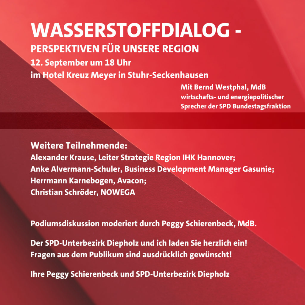 Wasserstoffdialog Peggy Schierenbeck Bernd Westphal Einladung Details